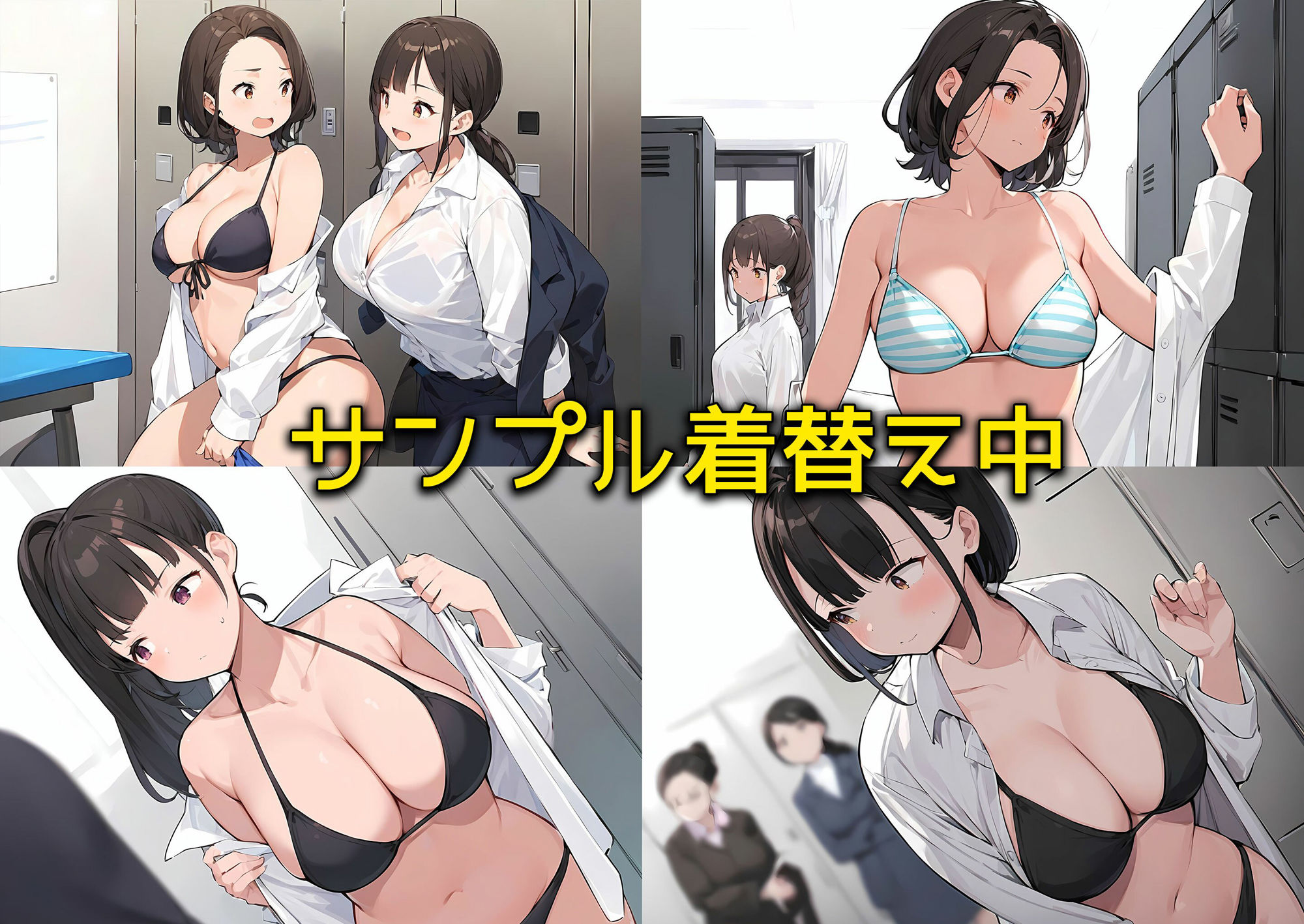 【金曜日は水着勤務】露出が多すぎるOL女子社員様達のいる素晴らしい職場 サンプル5ページ目
