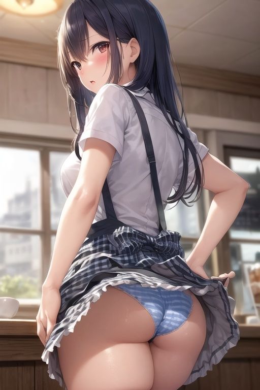 嫌顔スカートたくし上げパンツ〜カフェ店員編〜 サンプル8ページ目