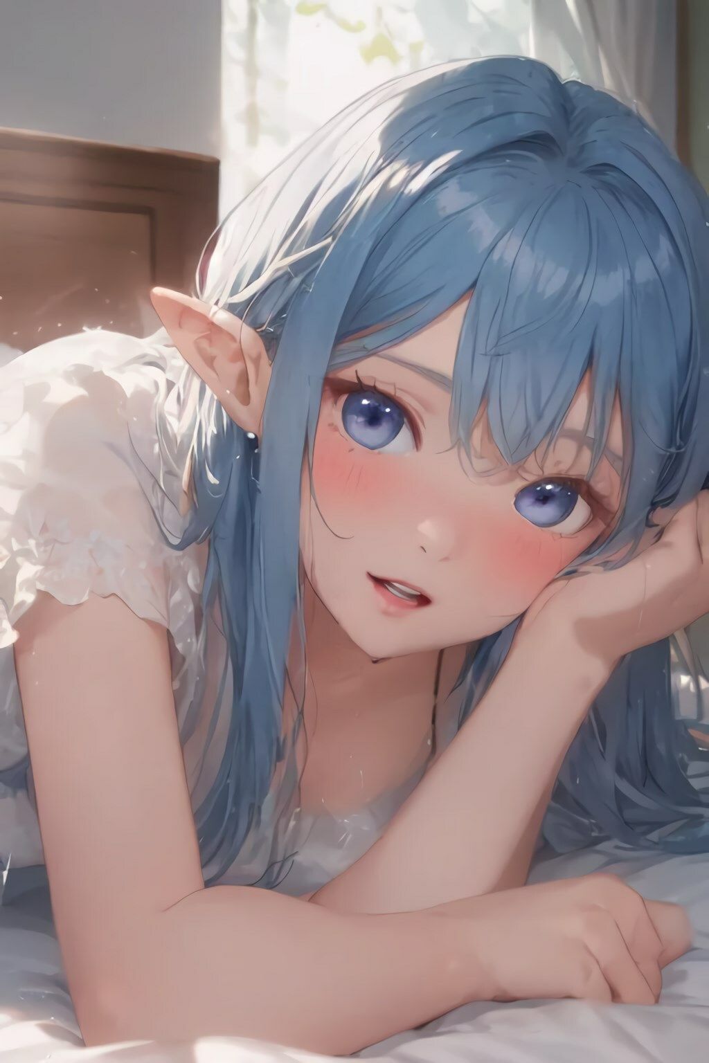 青髪エルフちゃんは割とエロい！ サンプル1ページ目