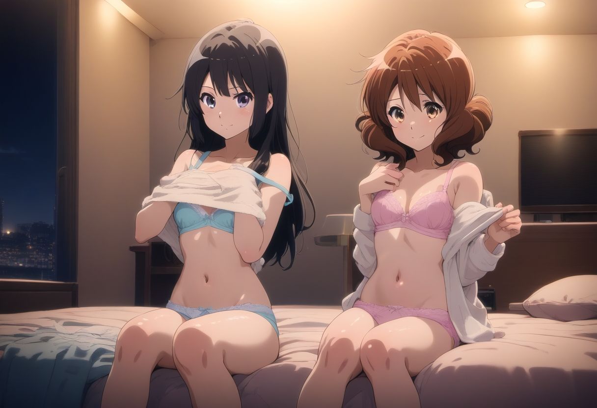 黄〇久美子＆高〇麗奈 ホテルエッチ サンプル2ページ目