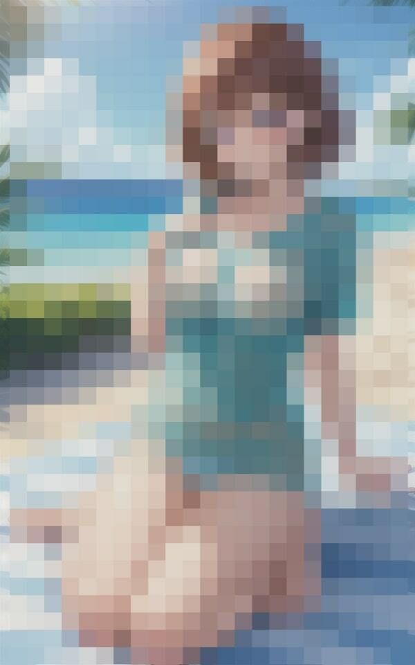 濡れ濡れ透け透け 浜辺の美女 サンプル4ページ目