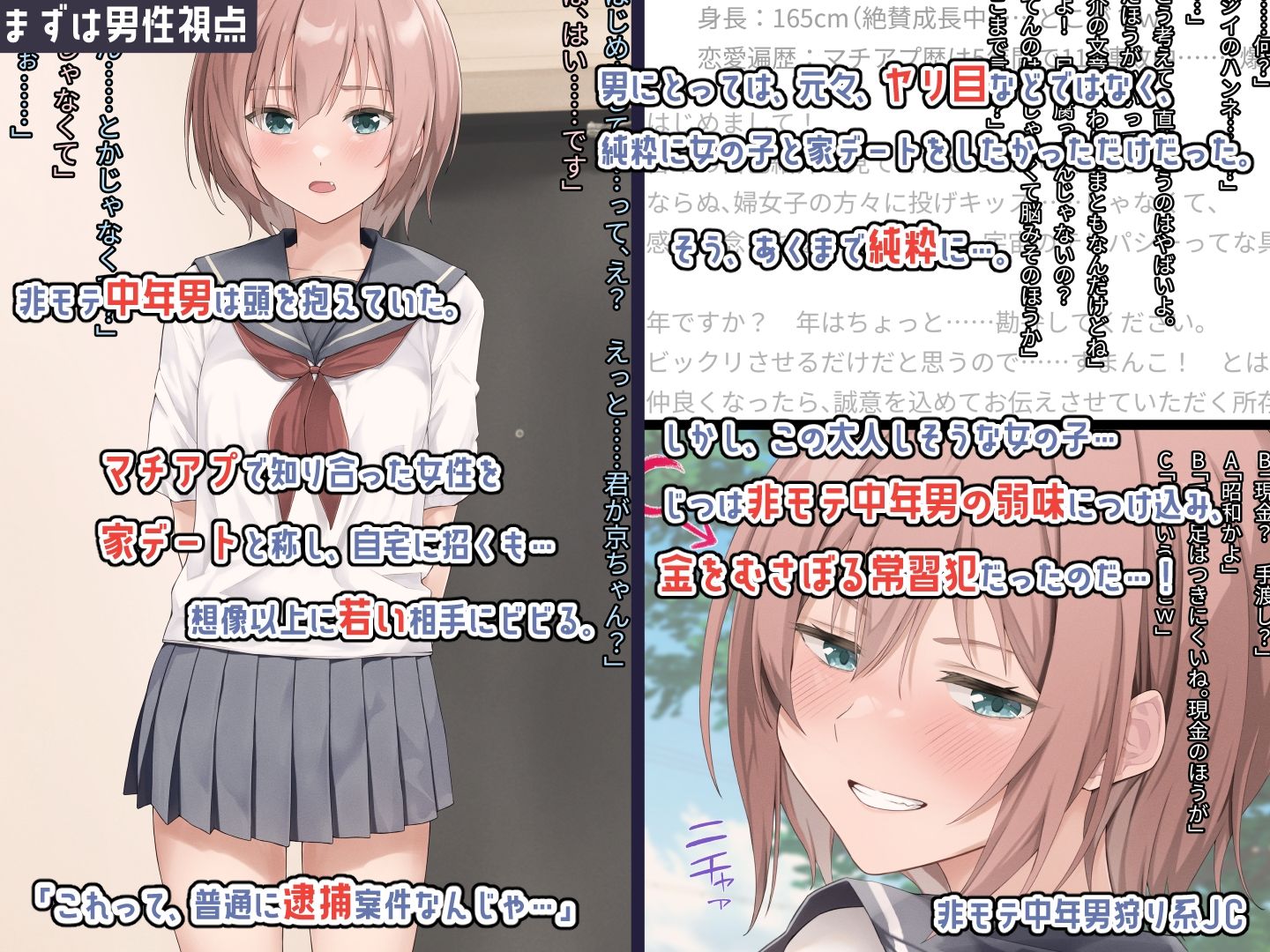 性悪なパパ活女子に制裁を！ サンプル1ページ目