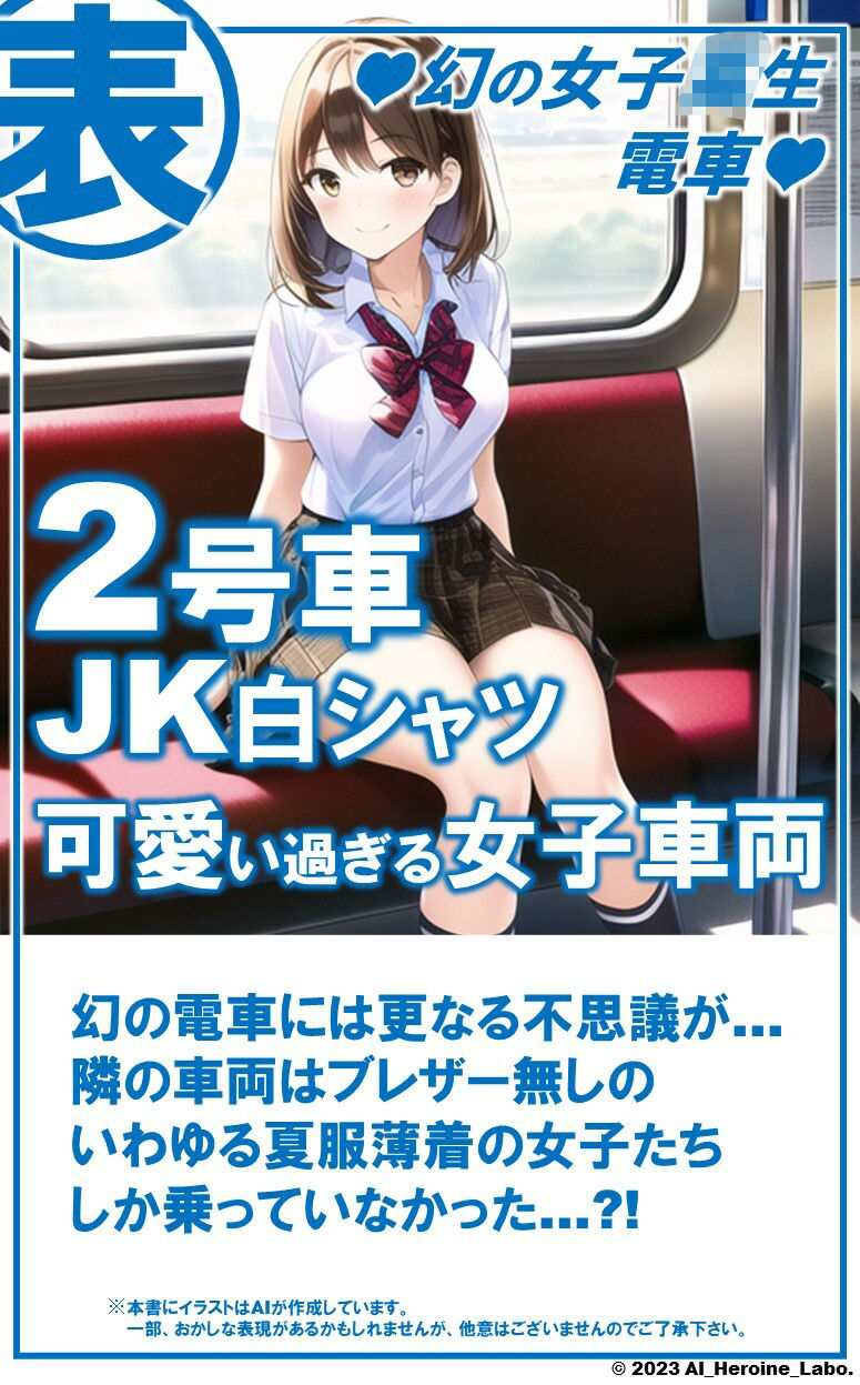 1つの呪文で生み出された100人のAI妄想美少女-38【幻のJK電車【えっちな都市伝説】裏時刻？！ ぽろりだらけのJK電車編】 サンプル9ページ目