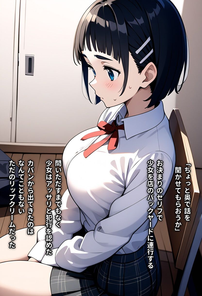 万引きするような悪い子は脅迫されて性処理ペットにされてもしかたないよね サンプル1ページ目