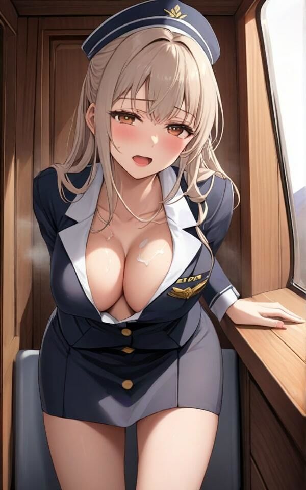 巨乳CAが個室で豹変 お客様のお子様元気ですね！ サンプル1ページ目