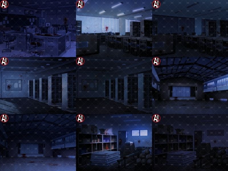 みにくる背景CG素材集『学園編』part10（ホラーBoost） サンプル3ページ目