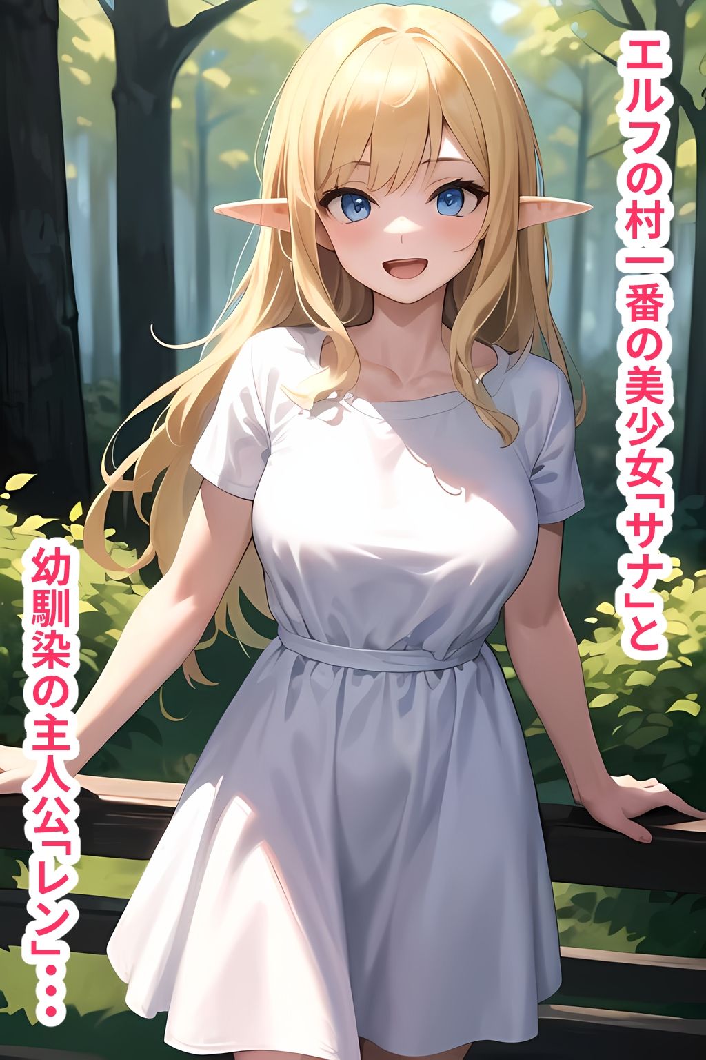 幼馴染の美少女エルフとイチャラブセックスしまくる話 サンプル1ページ目