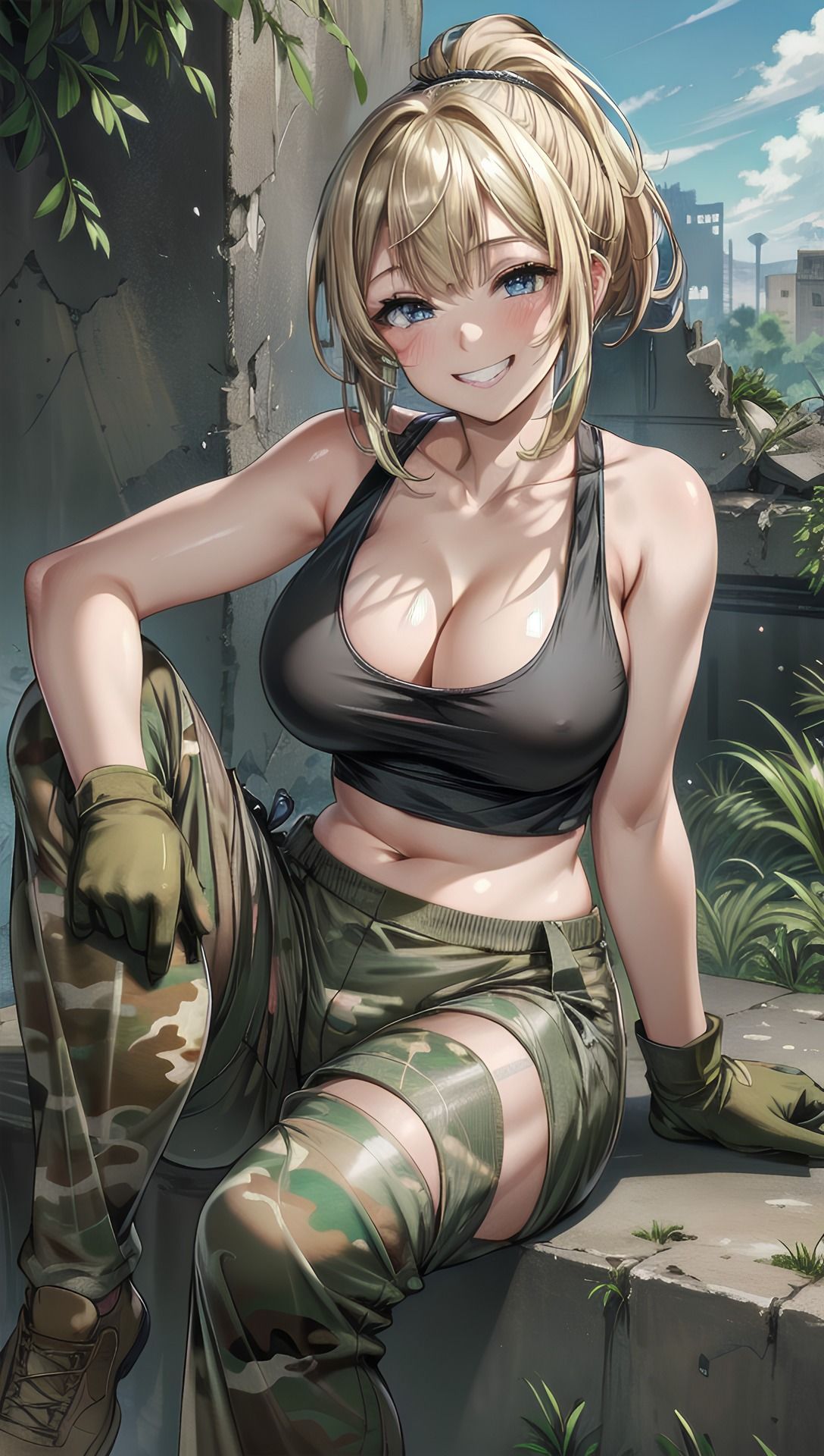 金髪巨乳の軍事体験 サンプル1ページ目