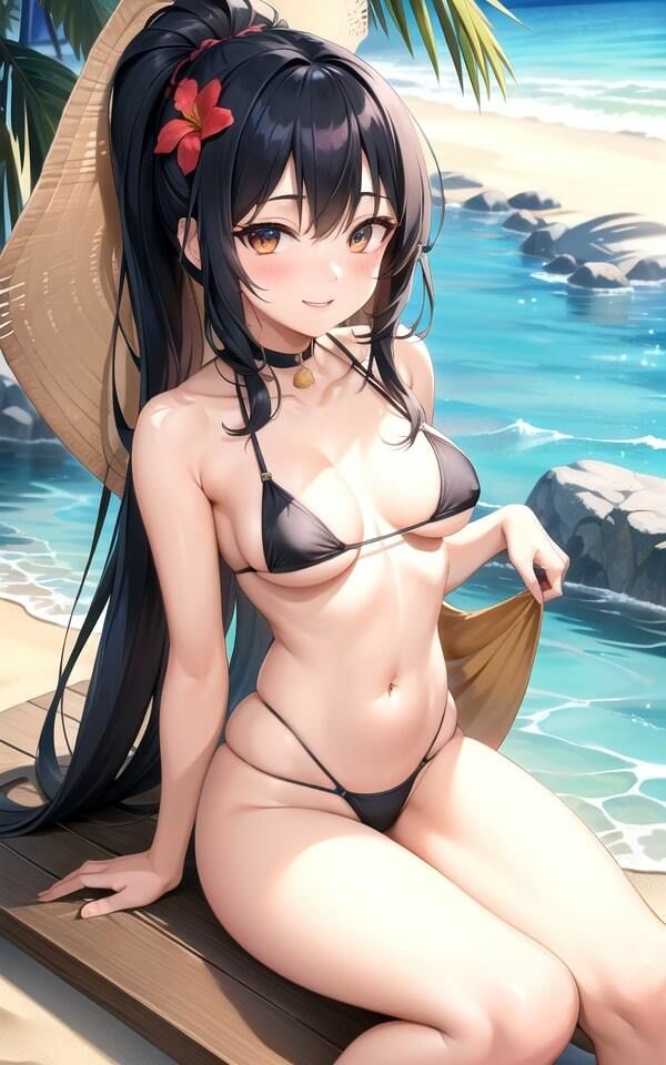ビーチで見つけた脱いでくれるエロ娘 サンプル2ページ目