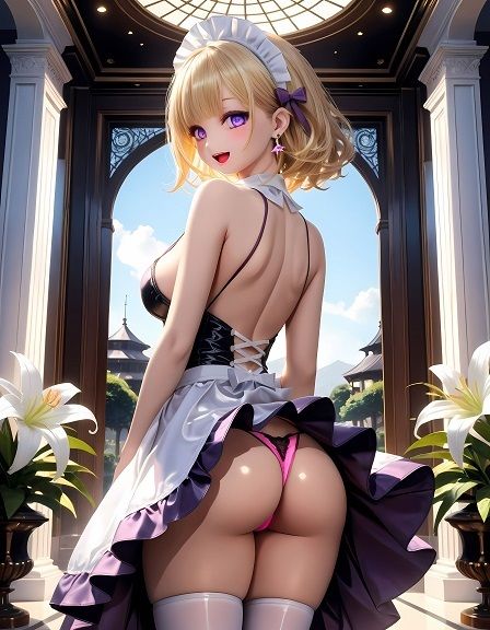 えちえちメイドのネオンカラーパンツ〜ローアングル編〜 サンプル4ページ目