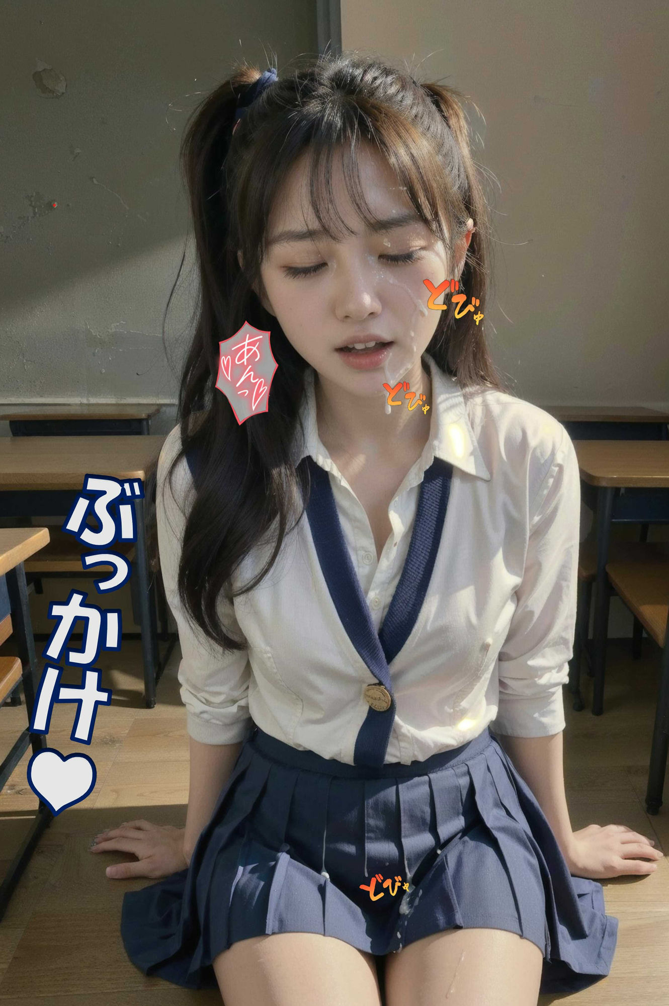 JK舌だし、フェラ、ぶっかけ写真集 サンプル2ページ目