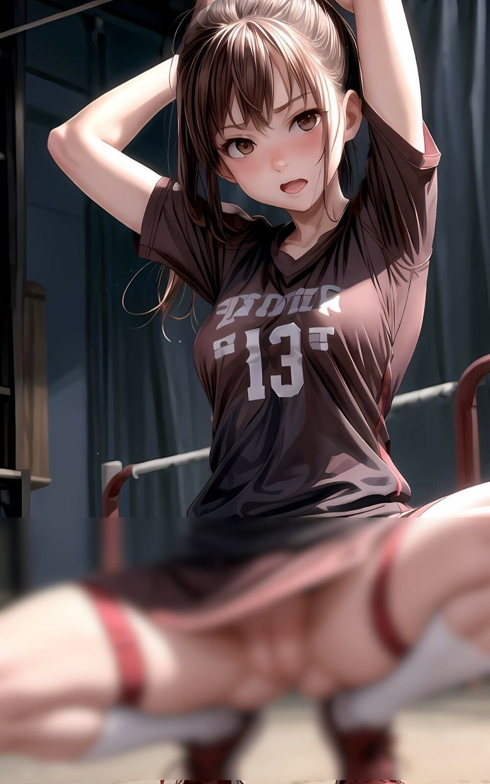 【スジ特化】女子バレー部の開脚スクワット サンプル8ページ目