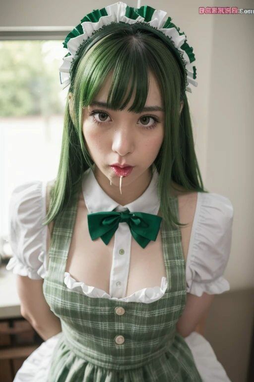 緑カール髪メイドと… サンプル10ページ目