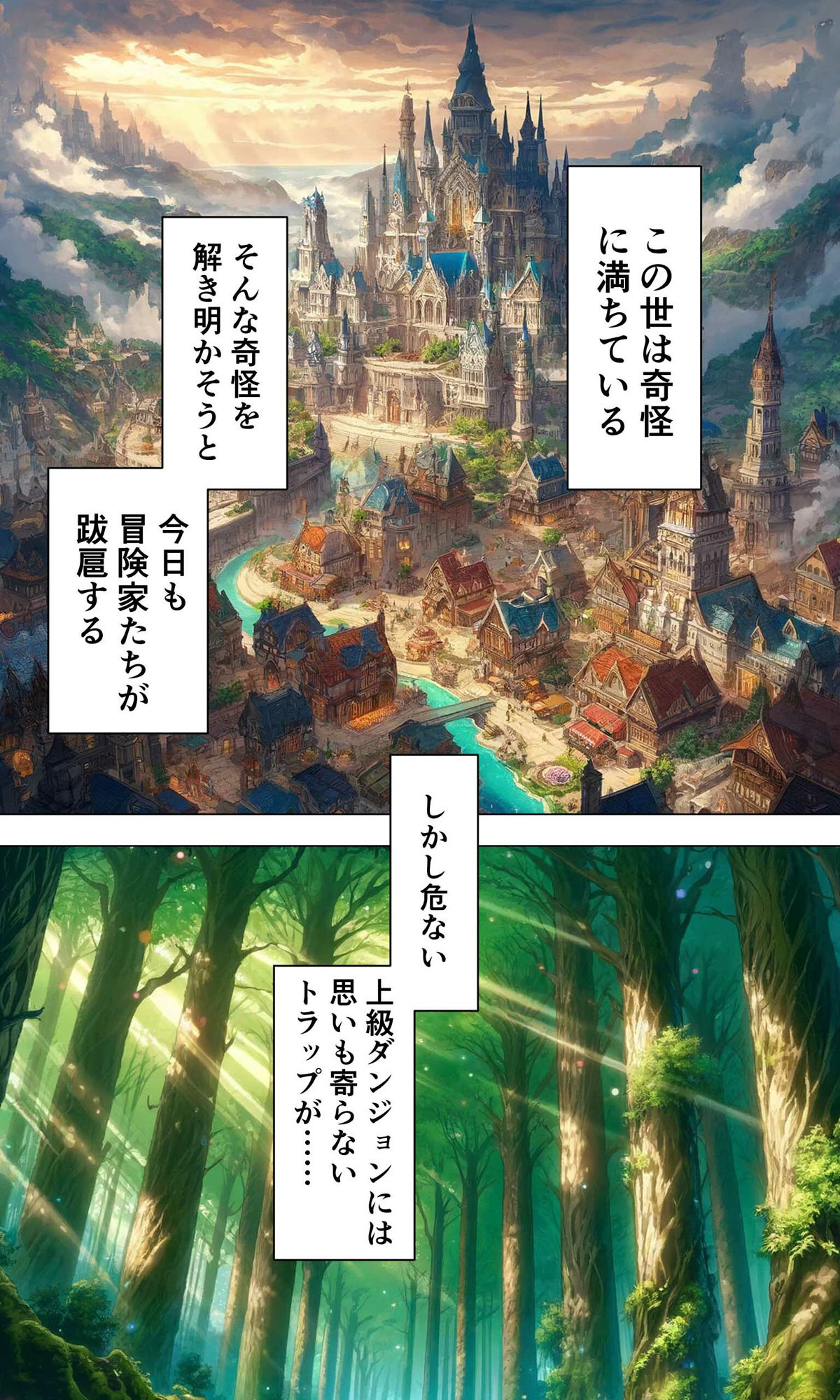 淫乱トラップ！感覚遮断落とし穴 〜冒険者を孕ませる触手のエロ知恵〜 サンプル1ページ目