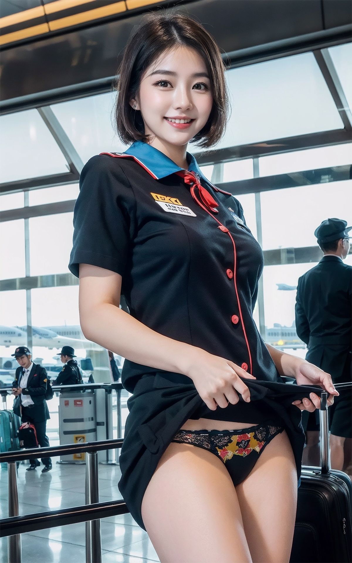 空港手荷物検査で、CAのオッパイ、オ〇ンコ検査 サンプル3ページ目