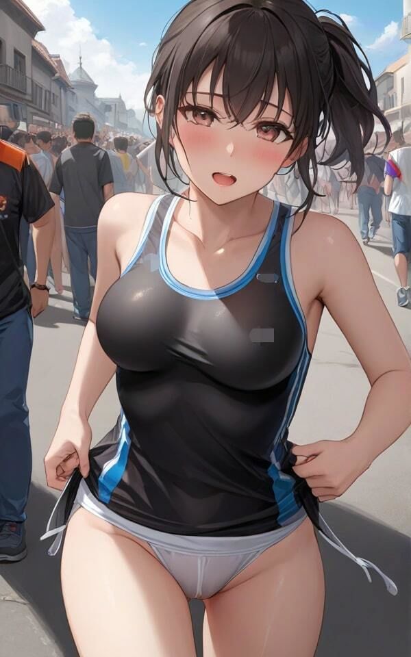 巨乳アスリートのおっぱい！ あんまり胸見ないで！ サンプル3ページ目