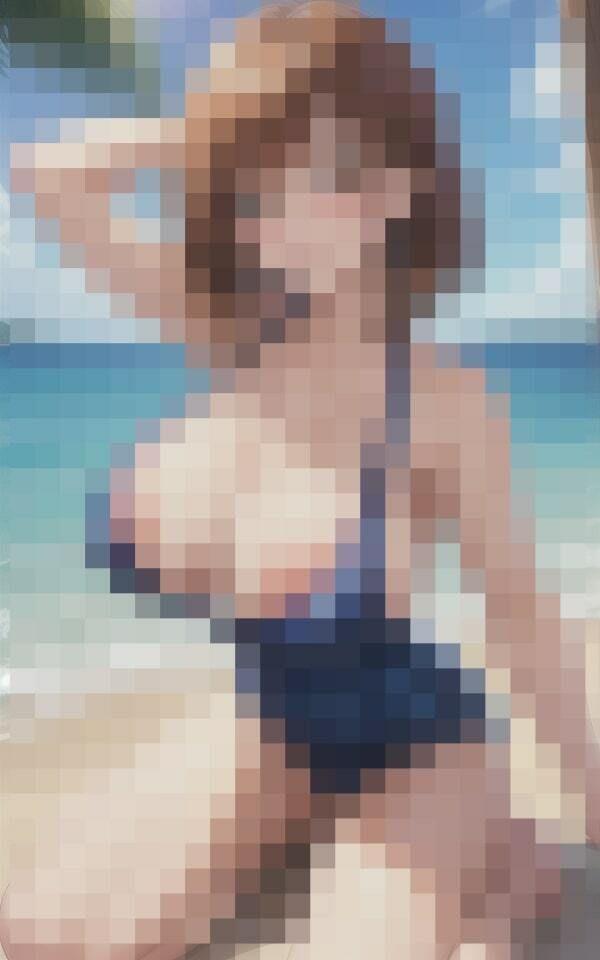 清楚系美女 Hな水着姿 サンプル1ページ目
