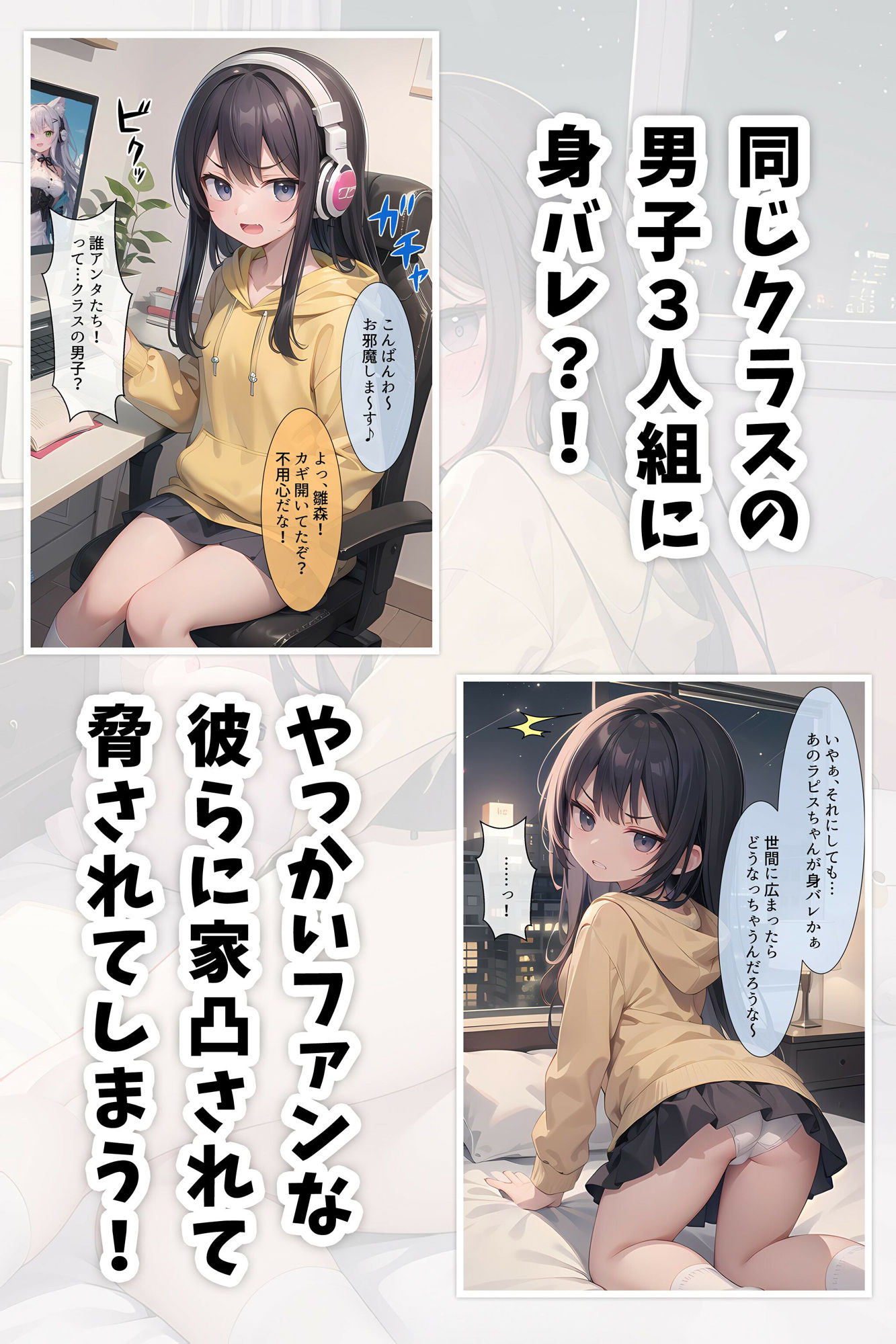 超人気ライバーがクラスの男子に身バレ？！家凸＆処女を奪われ、学校では言いなりに…最後は堕ちていく様を配信で晒され完堕ち宣言。 Liver Dream！！ サンプル3ページ目