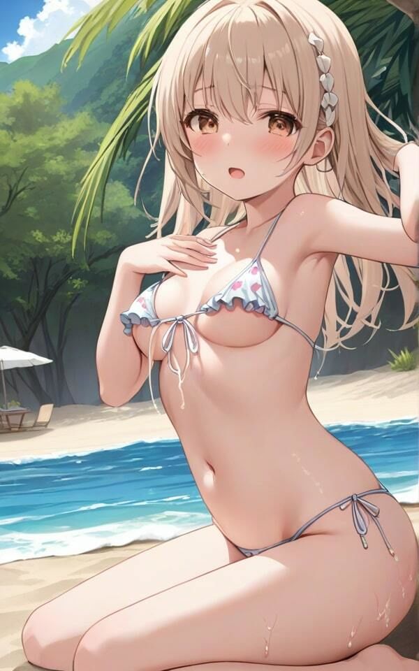 巨乳ギャルのセクシーな水着 この水着、露出度高いかも！ サンプル3ページ目
