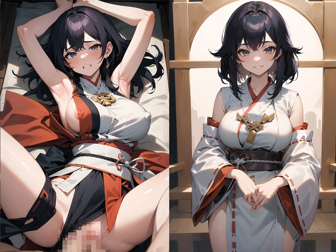穢された黒髪の美麗巫女 サンプル4ページ目