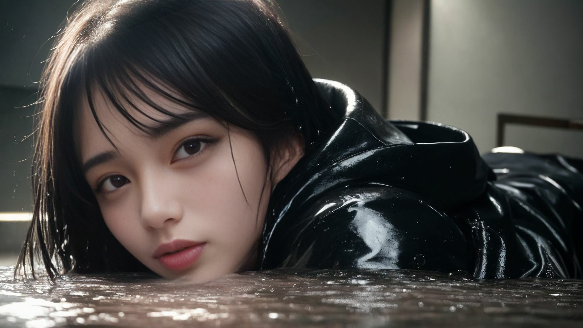 きみは雨に濡れぼくは欲情する AI美女写真集 サンプル7ページ目