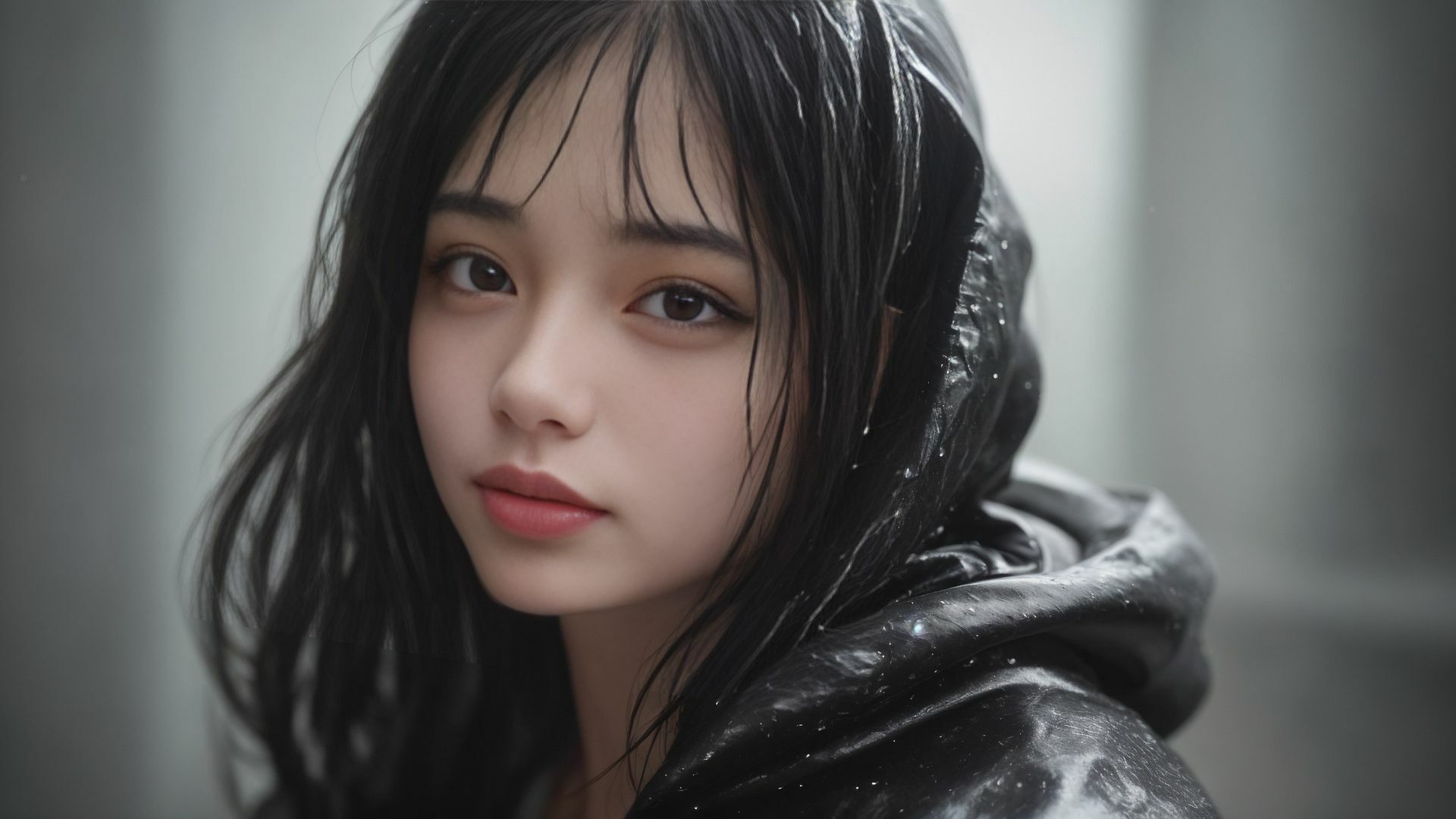 きみは雨に濡れぼくは欲情する AI美女写真集 サンプル8ページ目