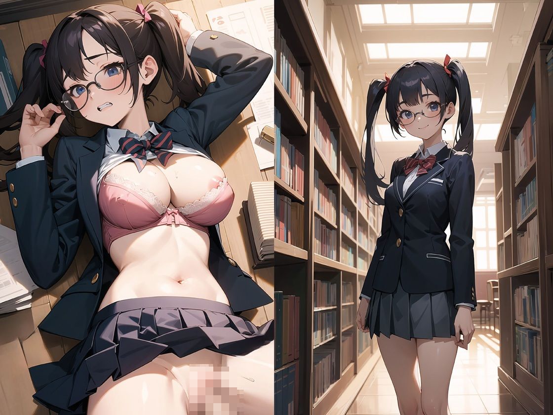 狙われた隠れ巨乳の図書委員 サンプル6ページ目