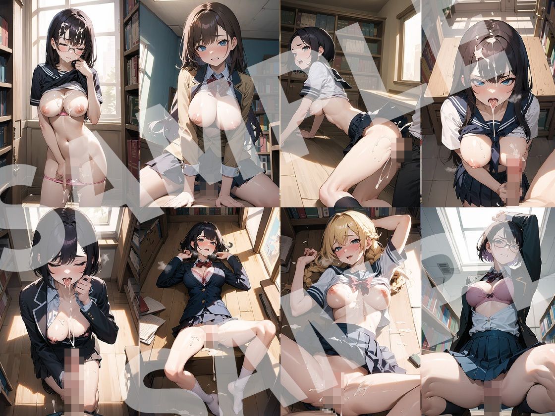 狙われた隠れ巨乳の図書委員 サンプル8ページ目