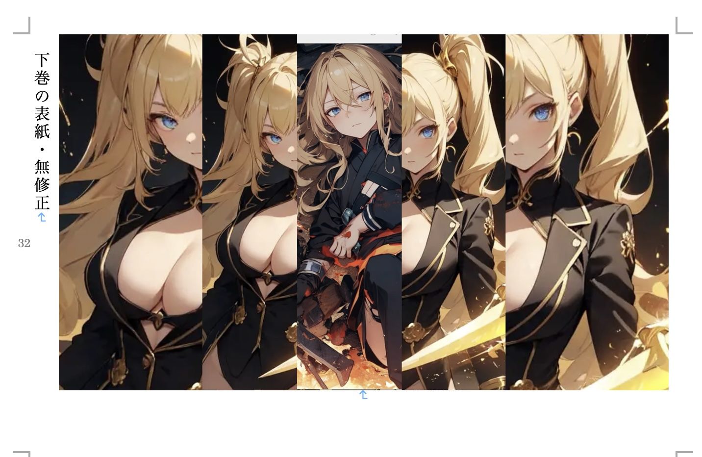 スガヲノ忍者 イラスト集2 美少年忍者ユーシア＆ゴールドスクリ―マー サンプル6ページ目