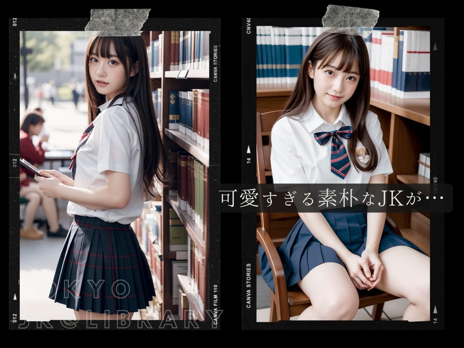 東京露出図書館 - 可愛すぎるJKの露出セックス サンプル1ページ目