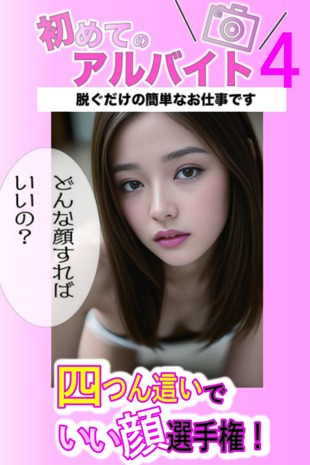 初めてのアルバイト4〜脱ぐだけの簡単なお仕事です〜四つん這いでいい顔選手権 サンプル2ページ目