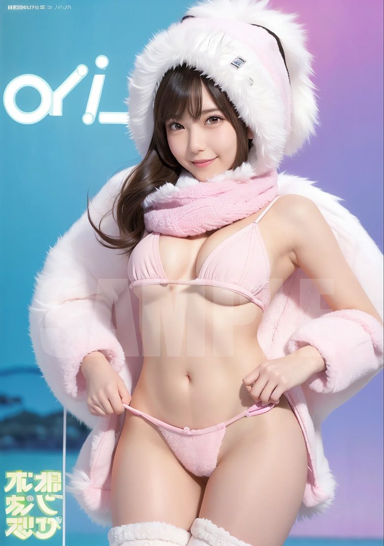 【AI写真集】あなたを見つめる冬の装いの写真集 サンプル4ページ目