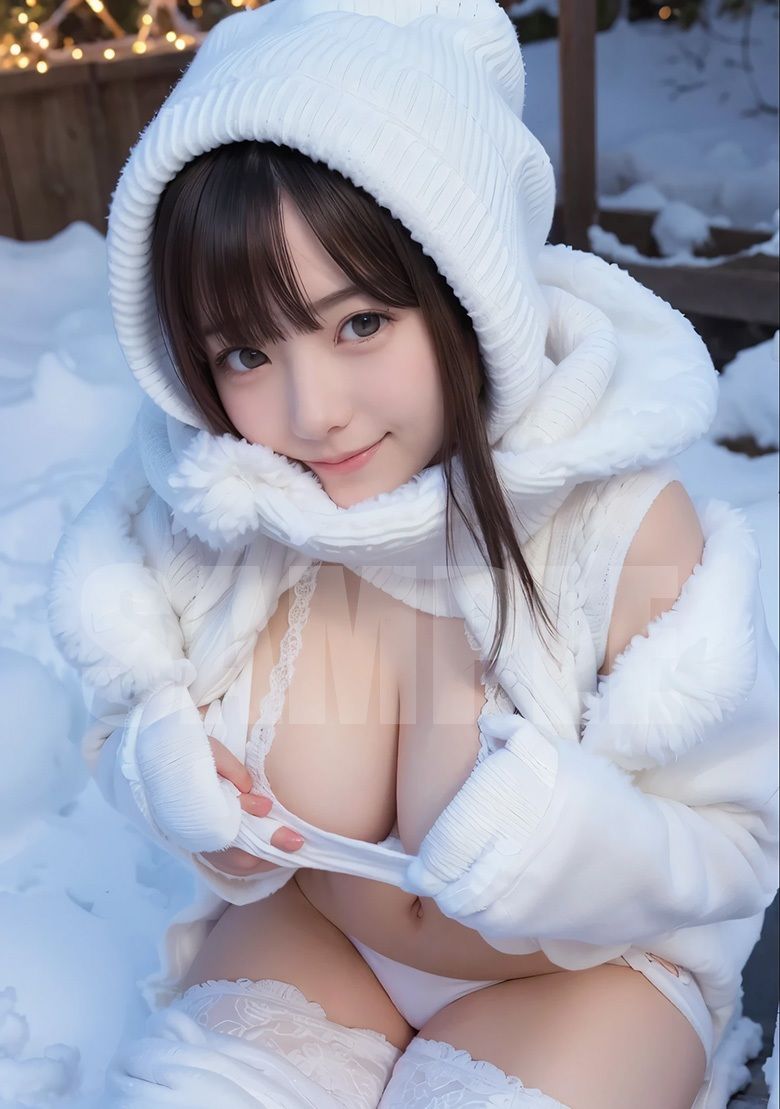 【AI写真集】あなたを見つめる冬の装いの写真集 サンプル9ページ目