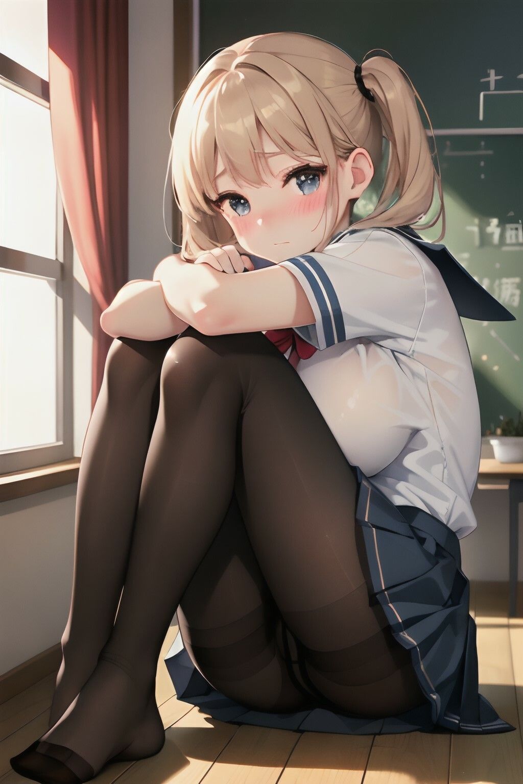 ハーレム女子校生 テストで勝ったらパンチラ放題 パンスト×教室編 サンプル3ページ目