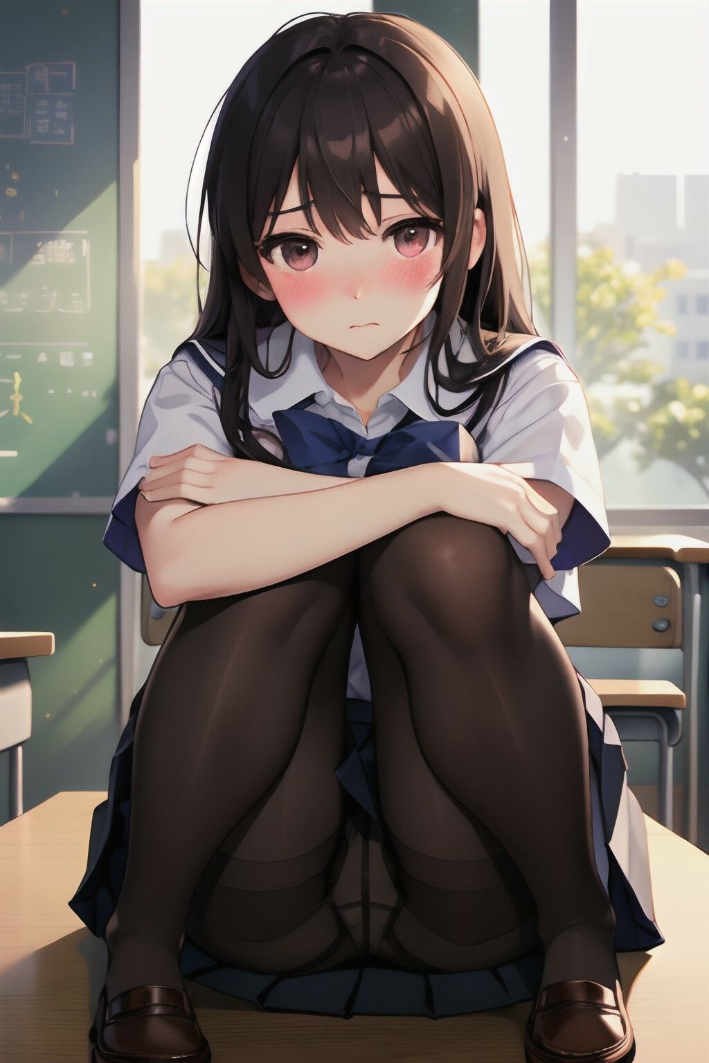 ハーレム女子校生 テストで勝ったらパンチラ放題 パンスト×教室編 サンプル4ページ目