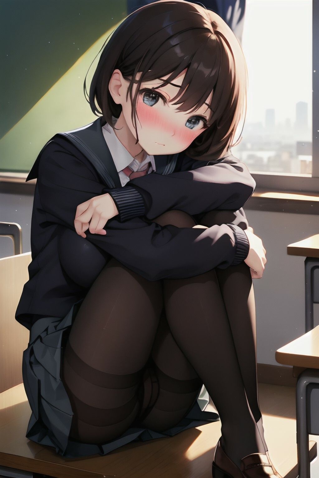 ハーレム女子校生 テストで勝ったらパンチラ放題 パンスト×教室編 サンプル10ページ目