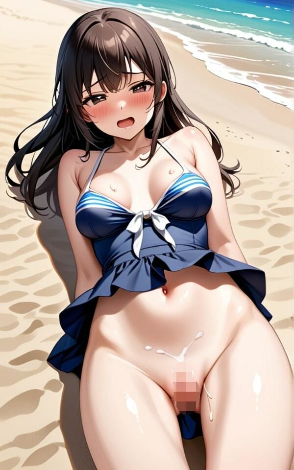 巨乳ギャルのちょっとエッチな水着 外だと開放的な気分になっちゃうね！ サンプル2ページ目