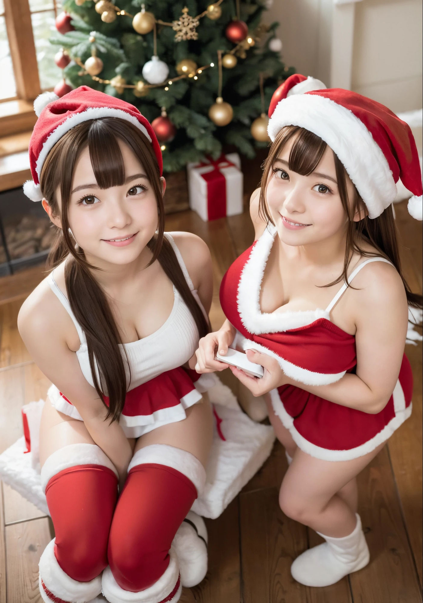 【AI写真集】あなたを見つめるサンタガール写真集 サンプル4ページ目