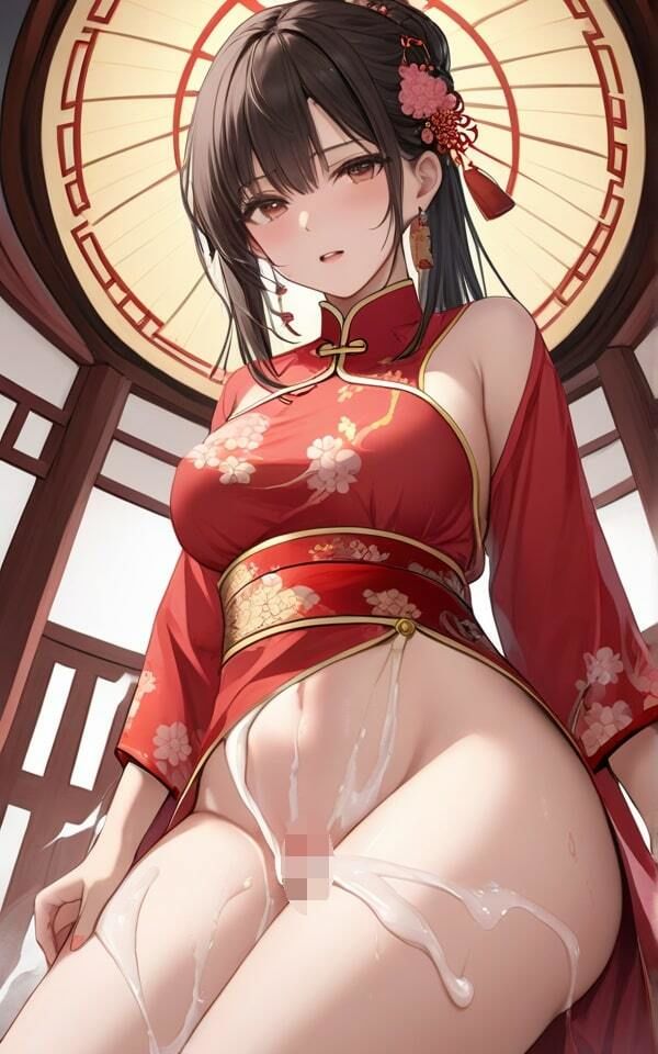 チャイナドレスを汚された美女 このドレスが白くなるまで出しなさい！ サンプル2ページ目