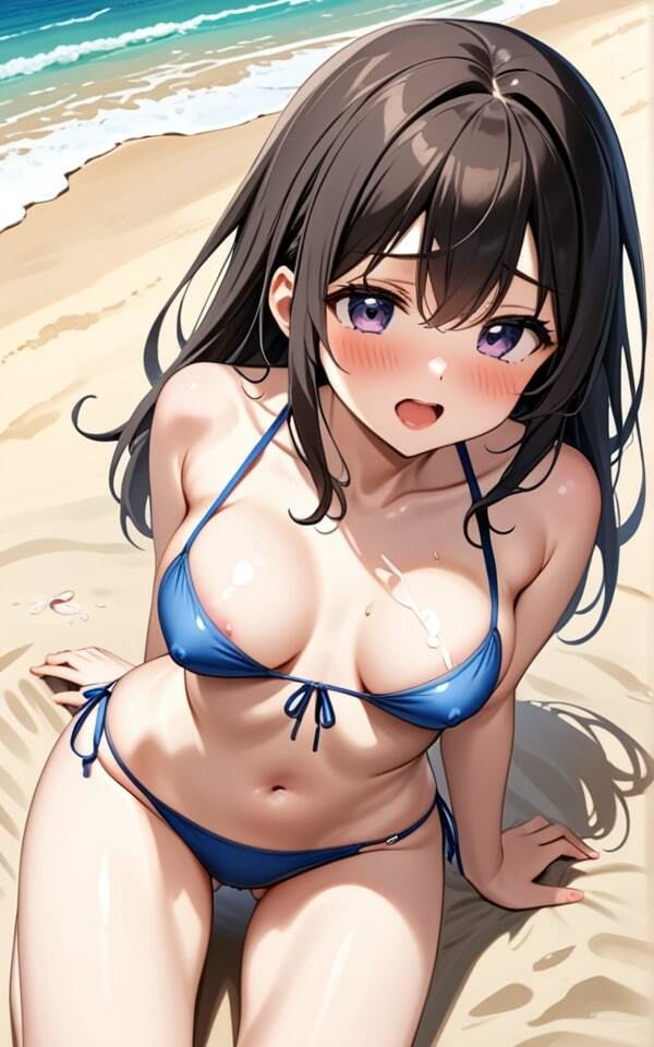 大きなおっぱいと水着 あんまり興奮しないでね！ サンプル2ページ目