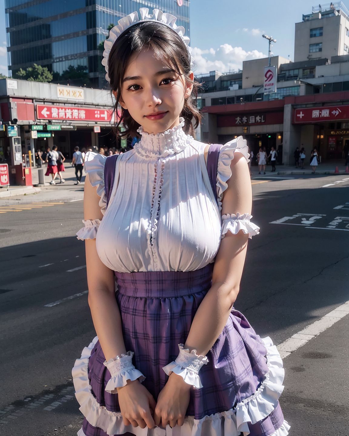 清楚なメイドさんのおっぱいとおま〇こ おっぱいとおま〇こ、見せてもらってイイですか？ サンプル1ページ目