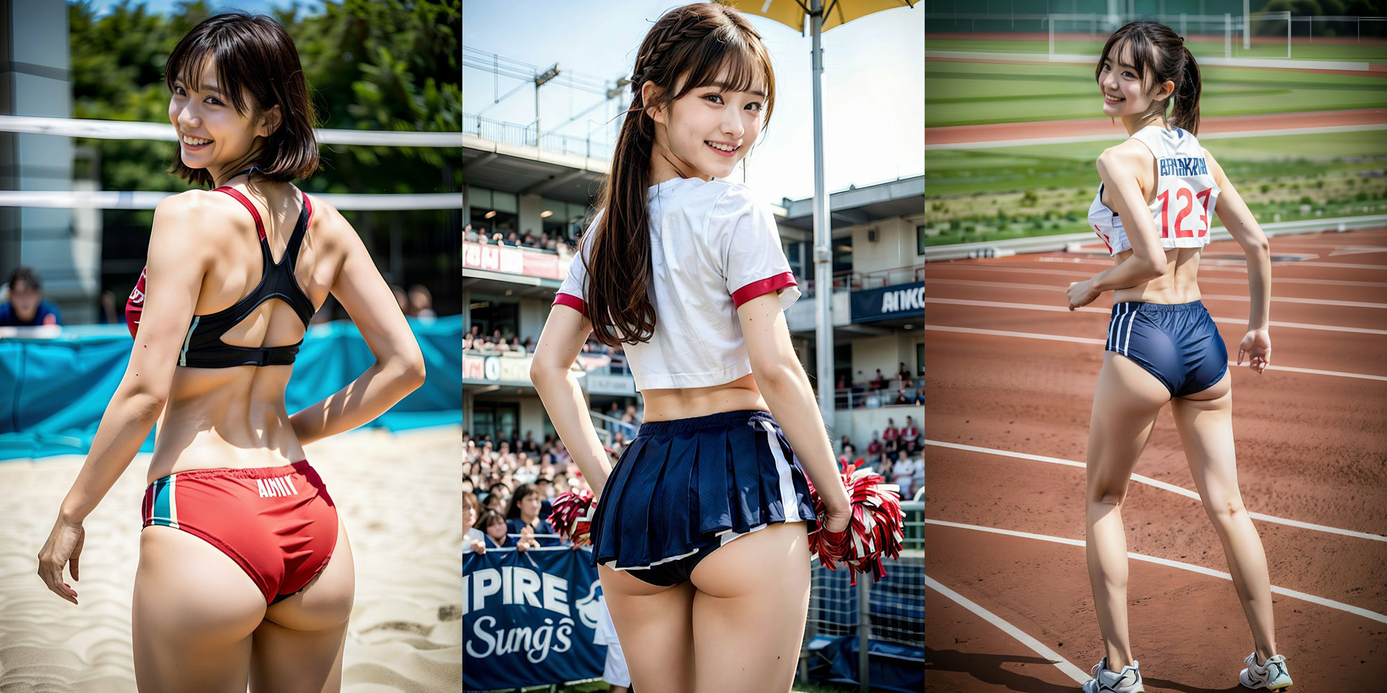陸上！ チア！ バレー女子！ の狙われたバックアングル500p サンプル4ページ目