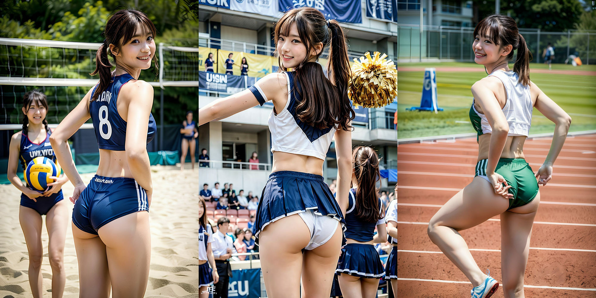 陸上！ チア！ バレー女子！ の狙われたバックアングル500p サンプル10ページ目