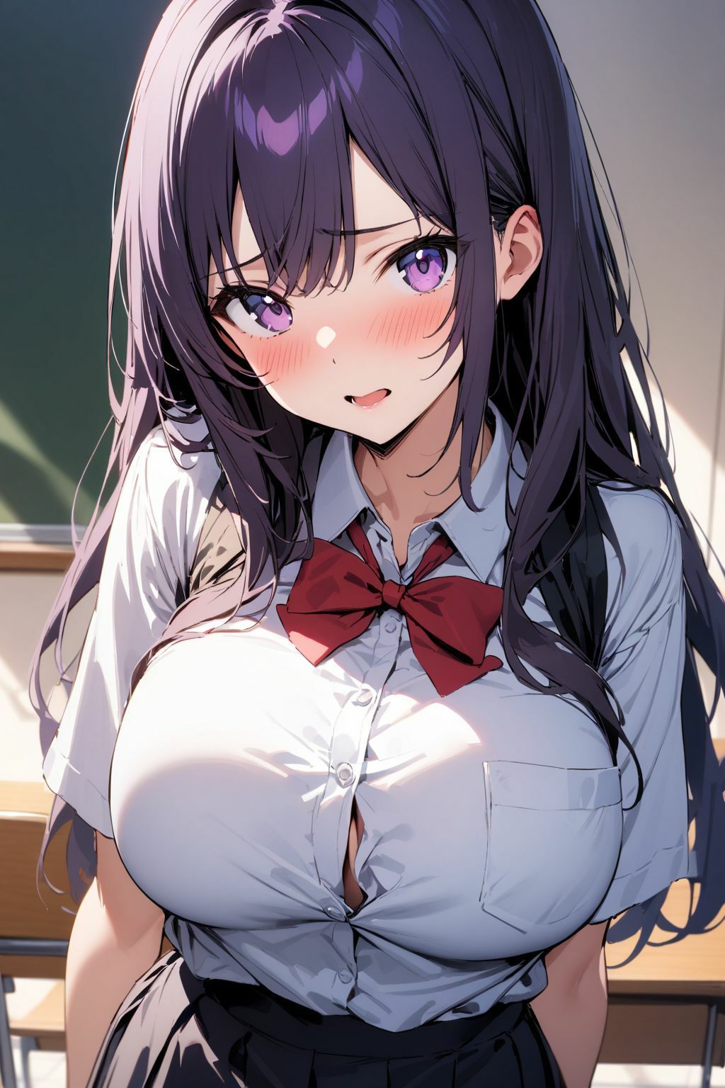 誰もいない朝の教室で彼女とえっちしている件 サンプル1ページ目
