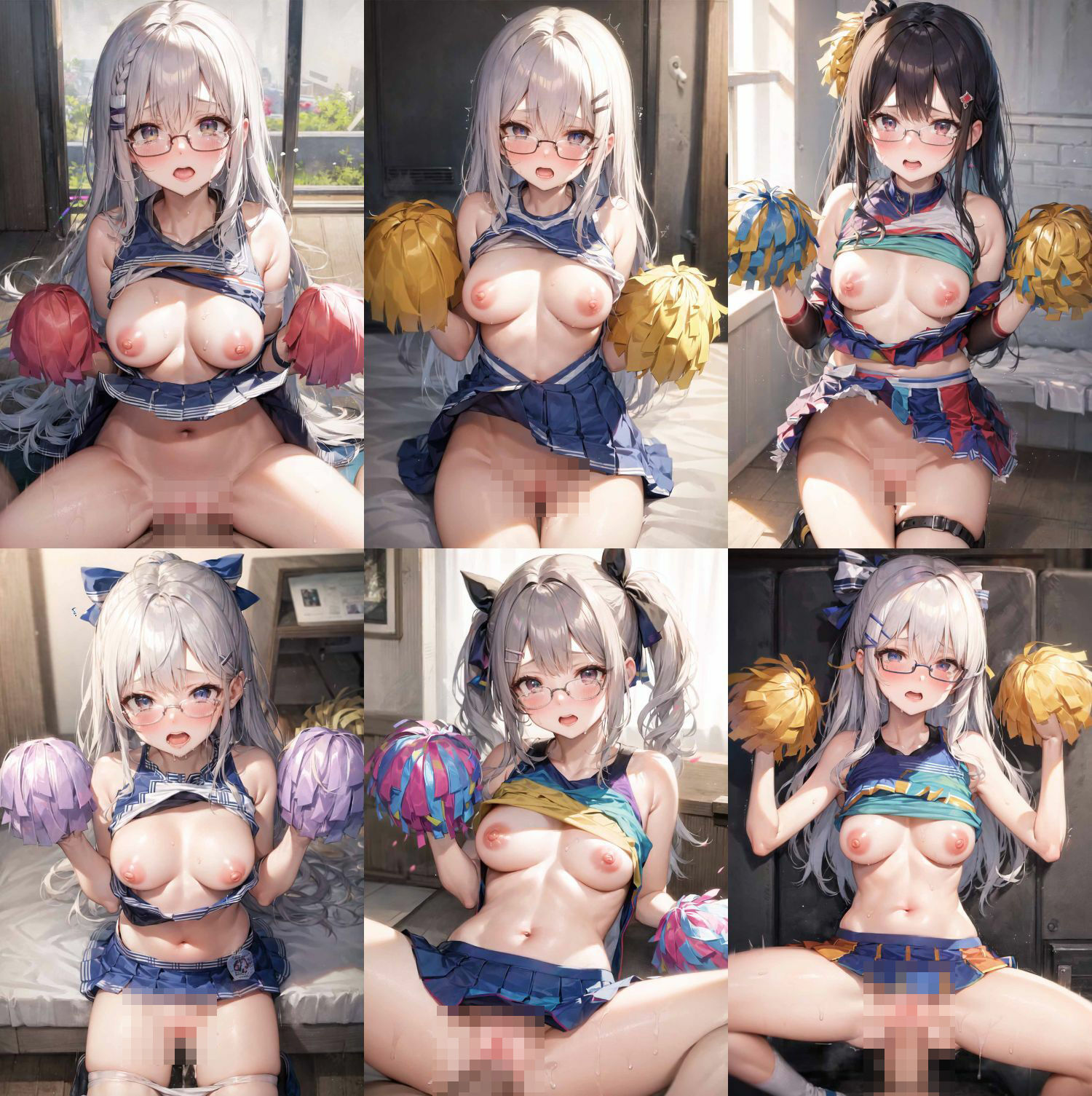 メガネっ子チアガールにぶっかけエッチ サンプル1ページ目