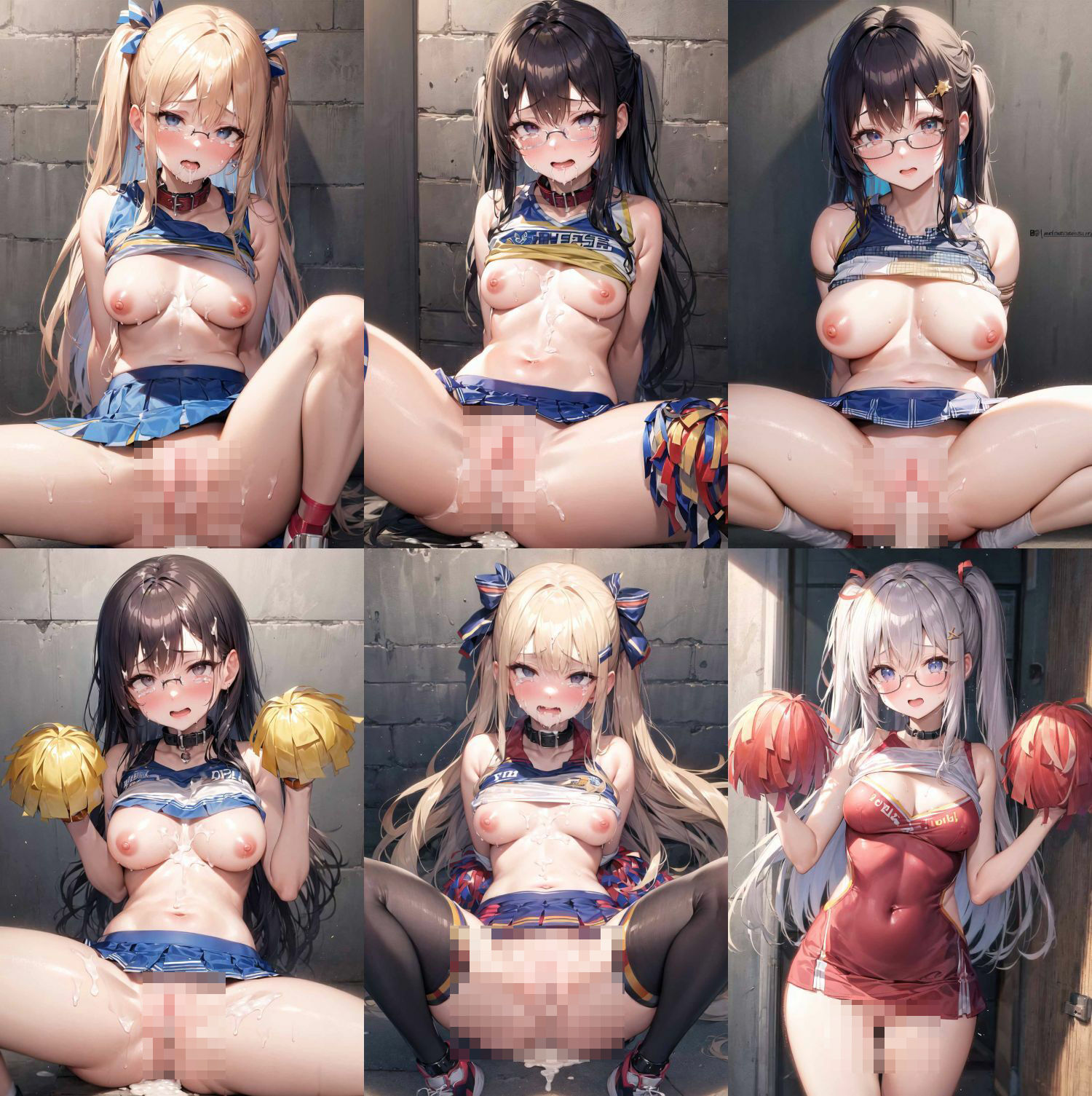 メガネっ子チアガールにぶっかけエッチ サンプル10ページ目