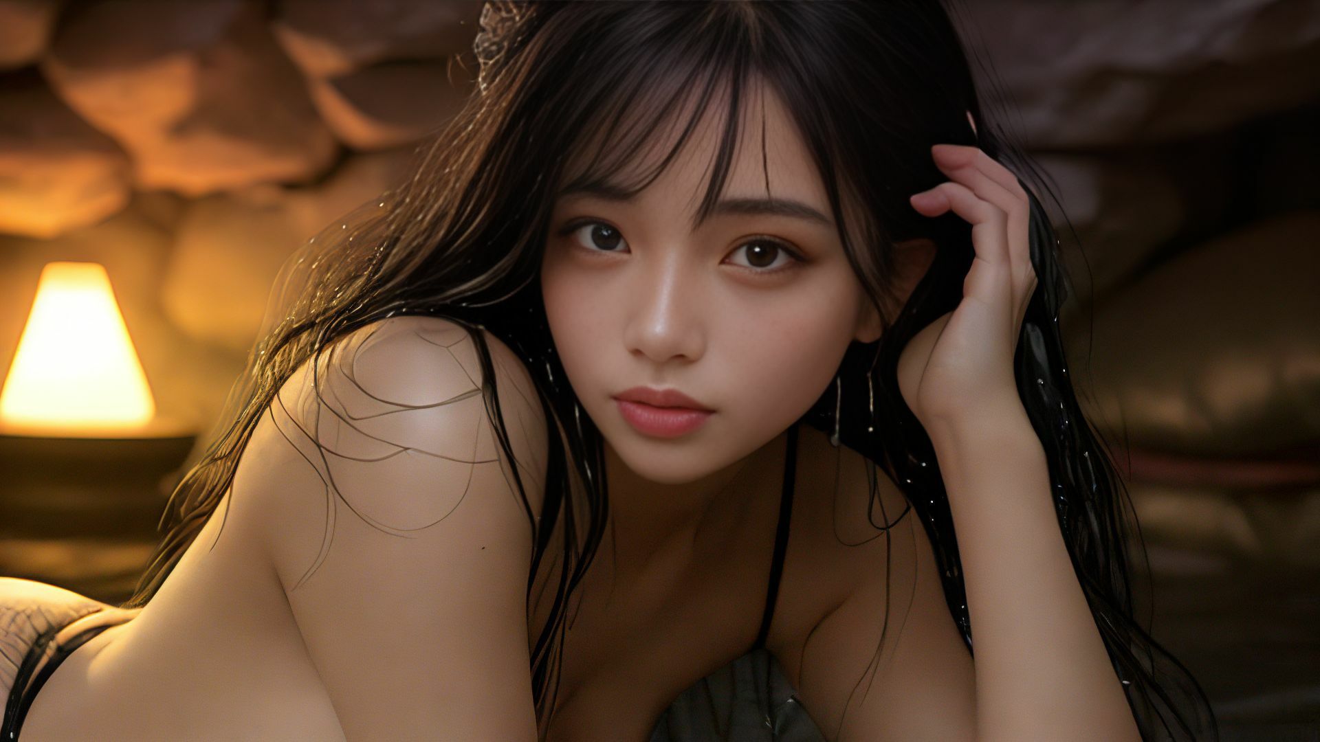 ここは桃源郷 秘境洞窟へようこそ！ AI写真集 サンプル6ページ目