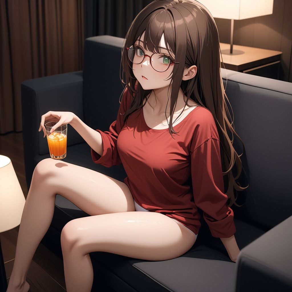 メガネっ娘の無防備な姿にムラムラ！すぐに脱がしたくなる気持ちを抑えて楽しむ時間。 サンプル1ページ目