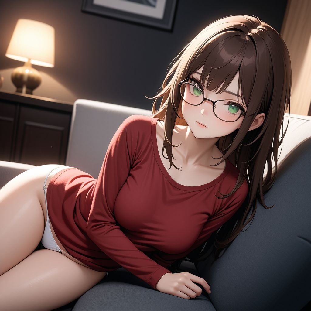 メガネっ娘の無防備な姿にムラムラ！すぐに脱がしたくなる気持ちを抑えて楽しむ時間。 サンプル2ページ目