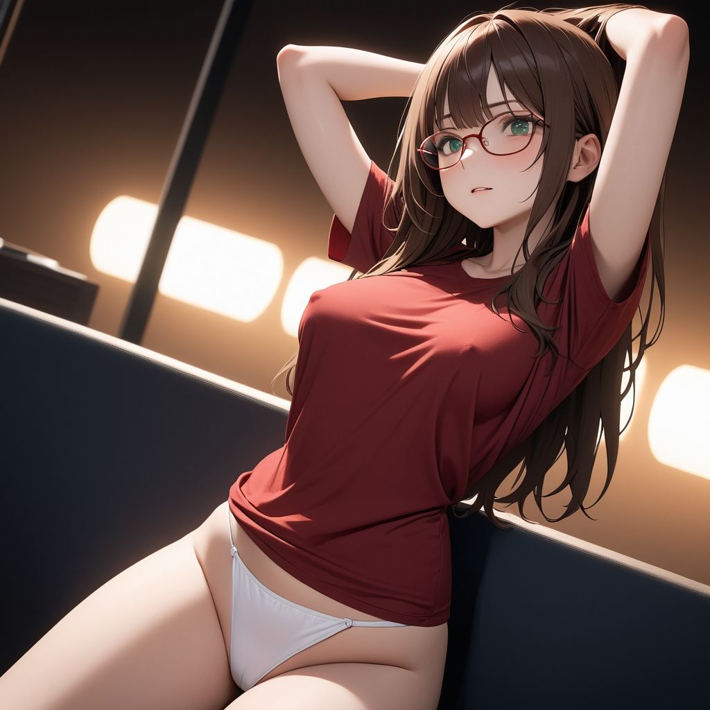 メガネっ娘の無防備な姿にムラムラ！すぐに脱がしたくなる気持ちを抑えて楽しむ時間。 サンプル6ページ目